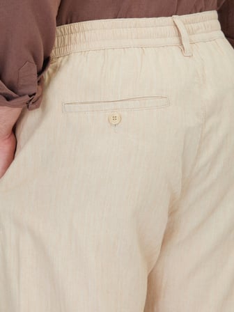 Bej Kumaş Jogging Fit Casual %100 Pamuk Pantolon