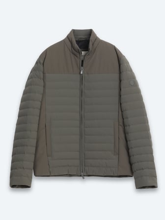 Haki Regular Fit Dik Yaka Dokuma Mont