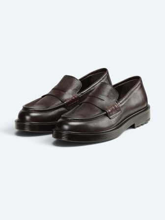 Kahverengi Deri Smart Casual Loafer