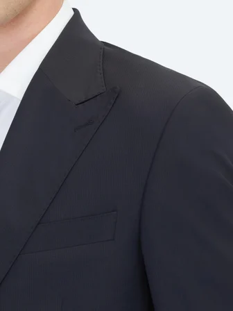 Siyah Çizgili Modern Fit Takım Elbise