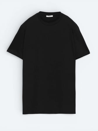 Siyah 5li Düz %100 Pamuk T-Shirt