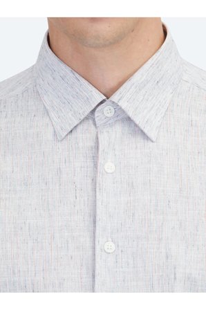 Açık Lacivert Düz Regular Fit Dokuma Casual Pamuk Karışımlı Gömlek