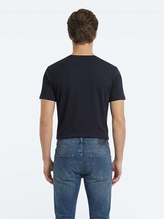 Lacivert Düz %100 Pamuk T-Shirt