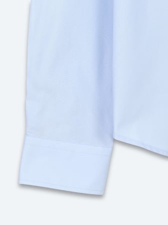 Açık Mavi Çizgili Regular Fit Uzun Dokuma Casual Pamuk Karışımlı Gömlek