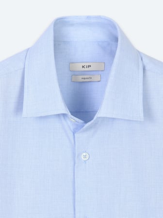 Açık Mavi Düz Regular Fit Uzun Dokuma Casual Pamuk Karışımlı Gömlek