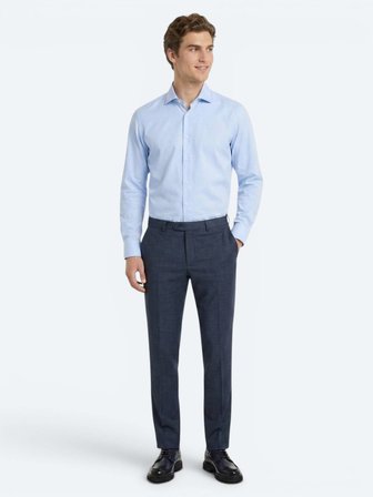 Açık Mavi Düz Regular Fit Uzun Dokuma Casual %100 Pamuk Gömlek