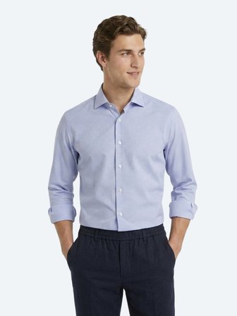 Mavi Mikro Regular Fit Uzun Dokuma Casual %100 Pamuk Gömlek