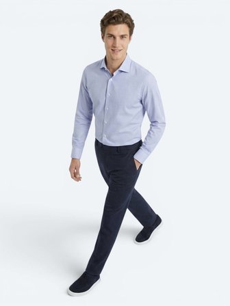 Mavi Mikro Regular Fit Uzun Dokuma Casual %100 Pamuk Gömlek