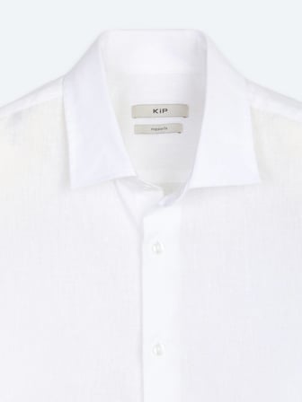 Beyaz Regular Fit Uzun Dokuma Casual Pamuk Karışımlı Gömlek