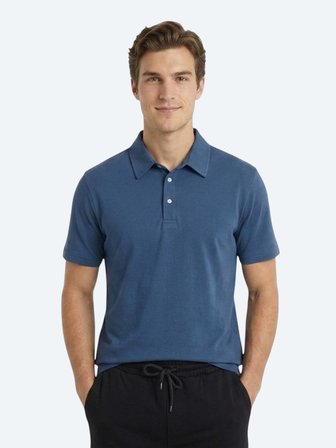 Lacivert Düz Pamuk Karışımlı T-Shirt