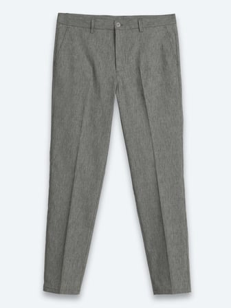 Haki Kumaş Relaxed Fit Casual Keten Karışımlı Pantolon