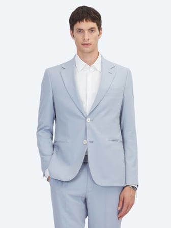 Mavi Düz Modern Fit Takım Elbise