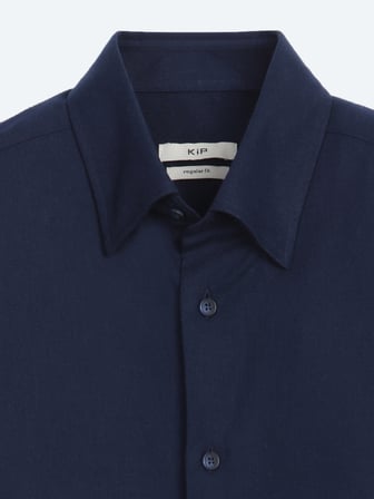 Lacivert Düz Regular Fit Uzun Dokuma Casual %100 Pamuk Gömlek