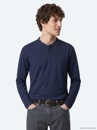Lacivert Düz T-Shirt
