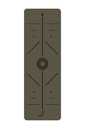 Focus Serisi Kahverengi 4.1 mm Doğal Kauçuk Kaydırmaz Yoga Matı