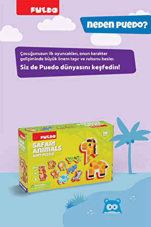 Puedo Ayakta Durabilen Bebek Puzzle - Safari