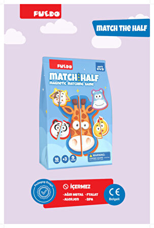 Puedo Manyetik Eşleştirme Oyunu - Match The Half