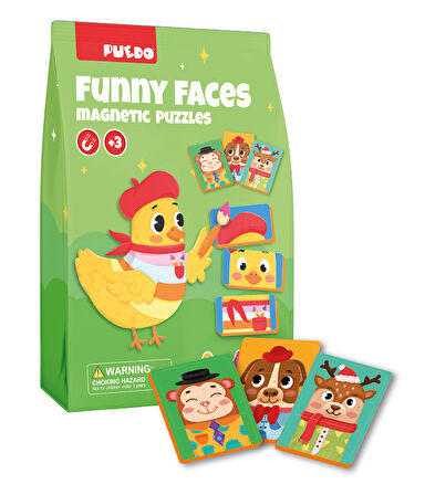 Puedo Manyetik Puzzle - Funny Faces (Sevimli Suratlar)
