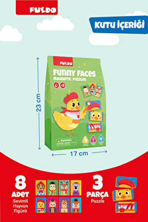 Puedo Manyetik Puzzle - Funny Faces (Sevimli Suratlar)