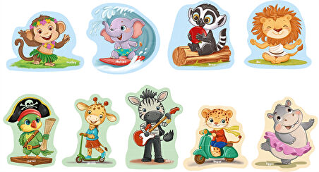 Puedo Puffy Puzzle Safari Animals