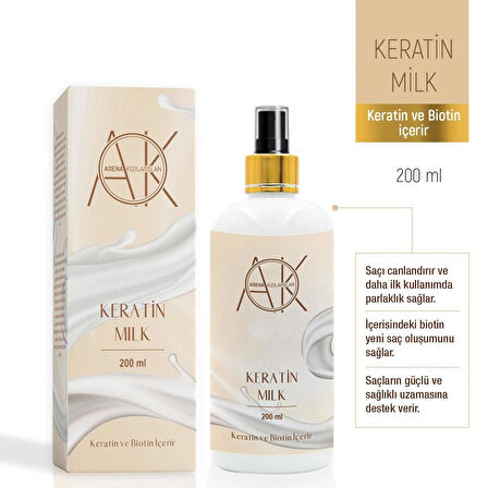 Besleyici Onarıcı Ve Saç Oluşumu Sağlayan Biotin Ve Keratin Milk 200 ml