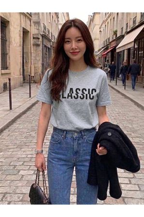 Unisex Classical Baskılı Tasarım Tshirt