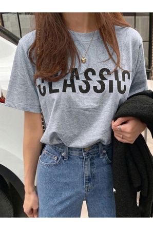 Unisex Classical Baskılı Tasarım Tshirt