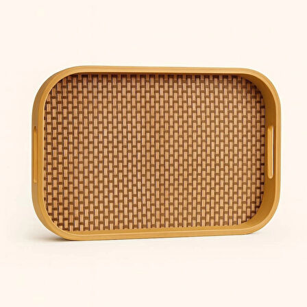 Dekorasyaa Bambu Dikdörtgen Tepsi 40cm x 28cm x 5cm