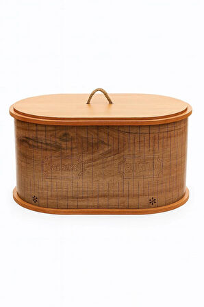 Dekorasyaa 2 Bölmeli Patates Soğanlık - Bambu - Oval Natural Desen