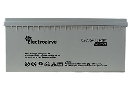 Electro Zirve 12.8V 300Ah Lityum Akü (LifePO4)