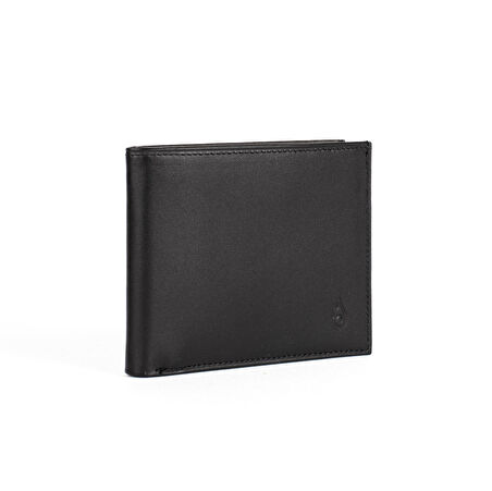 RFID Korumalı Siyah Hakiki Deri Erkek Cüzdan | Minimalist | Essential Slim Onyx