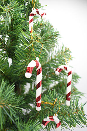 Waldern 6lı Şeker Kamışı Yılbaşı Süs 11cm