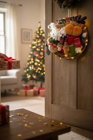 Waldern Luxury Yılbaşı Kapı Süsü – Merry Christmas Geyik Dekoratif