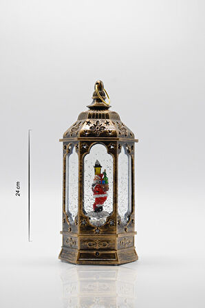 Waldern Premium Collection Dekoratif Işıklı Yılbaşı Süs Fener 24 cm