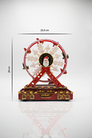 Waldern Premium Collection Dekoratif Yılbaşı Süs Müzikli Işıklı Dönme Dolap