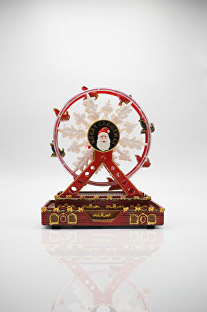 Waldern Premium Collection Dekoratif Yılbaşı Süs Müzikli Işıklı Dönme Dolap