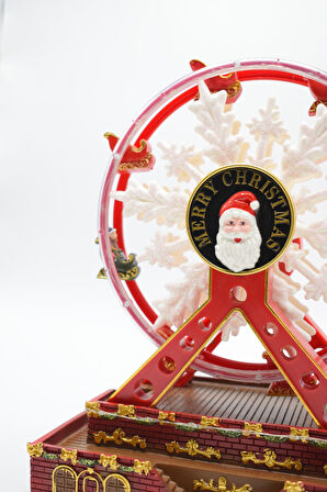 Waldern Premium Collection Dekoratif Yılbaşı Süs Müzikli Işıklı Dönme Dolap