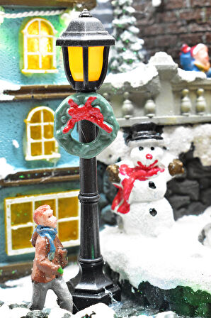 Waldern Premium Collection Işıklı Noel Şehir Dekoratif Yılbaşı Süsü