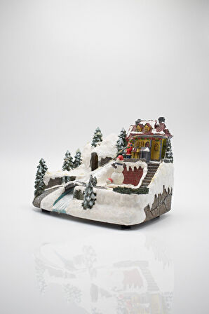 Waldern Premium Collection Dekoratif Işıklı Müzikli Kar Küresi City