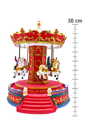 Waldern Premium Collection Işıklı Kırmızı Atlı Karınca Dekoratif Yılbaşı Süsü