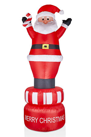Waldern Premium Collection 210 cm Hareketli Şişme Noel Baba Yılbaşı Süs Dekorasyon