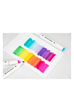 Waldern Premium 12'li Çift Taraflı Kalem Seti Plastik Taşıma Ve Koruma Çantalı