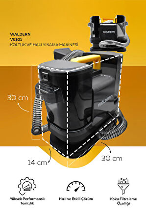 Waldern Vc101 Halı Koltuk Yıkama Ve Leke Çıkartma Makinesi 500w