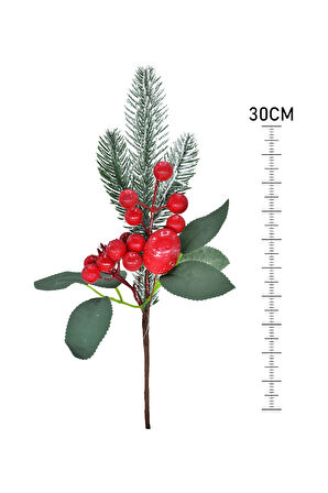 Waldern Kokina Süs 4lü Karlı Yılbaşı Çiçeği 30 Cm