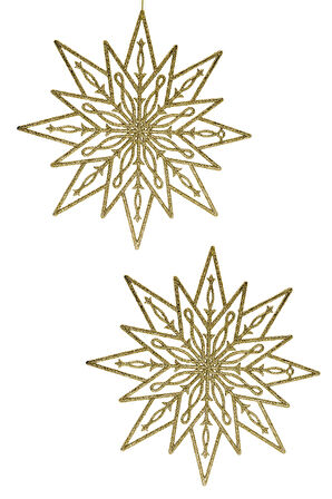 Waldern Premium 2li Simli Yıldız XXL 24 Cm Yılbaşı Süsü