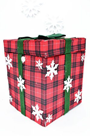 Waldern Premium Collection Müzikli Noel Babalı Hediye Kutusu Yılbaşı Dekoratif Süs