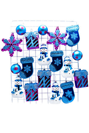 Waldern Premium Collection 18'li Mix Yılbaşı Süsü Set Simli