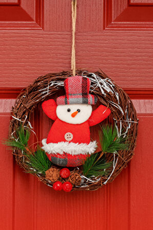 Waldern Luxury Yılbaşı Dekoratif Noel Baba Kapı Süsü 17*17cm