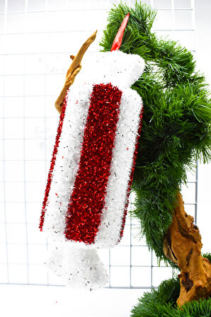 Waldern Premium Collection Silindir Şeker Süs Dekoratif Yılbaşı Süsü 26 Cm