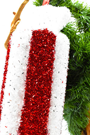 Waldern Premium Collection Silindir Şeker Süs Dekoratif Yılbaşı Süsü 26 Cm